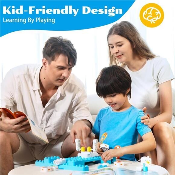 A3 Coding Robot for Kids, Multiple Sensors Coding Block STEM Building Set Toys - Picture 6 of 6